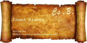 Csont Blanka névjegykártya