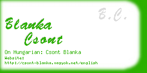 blanka csont business card